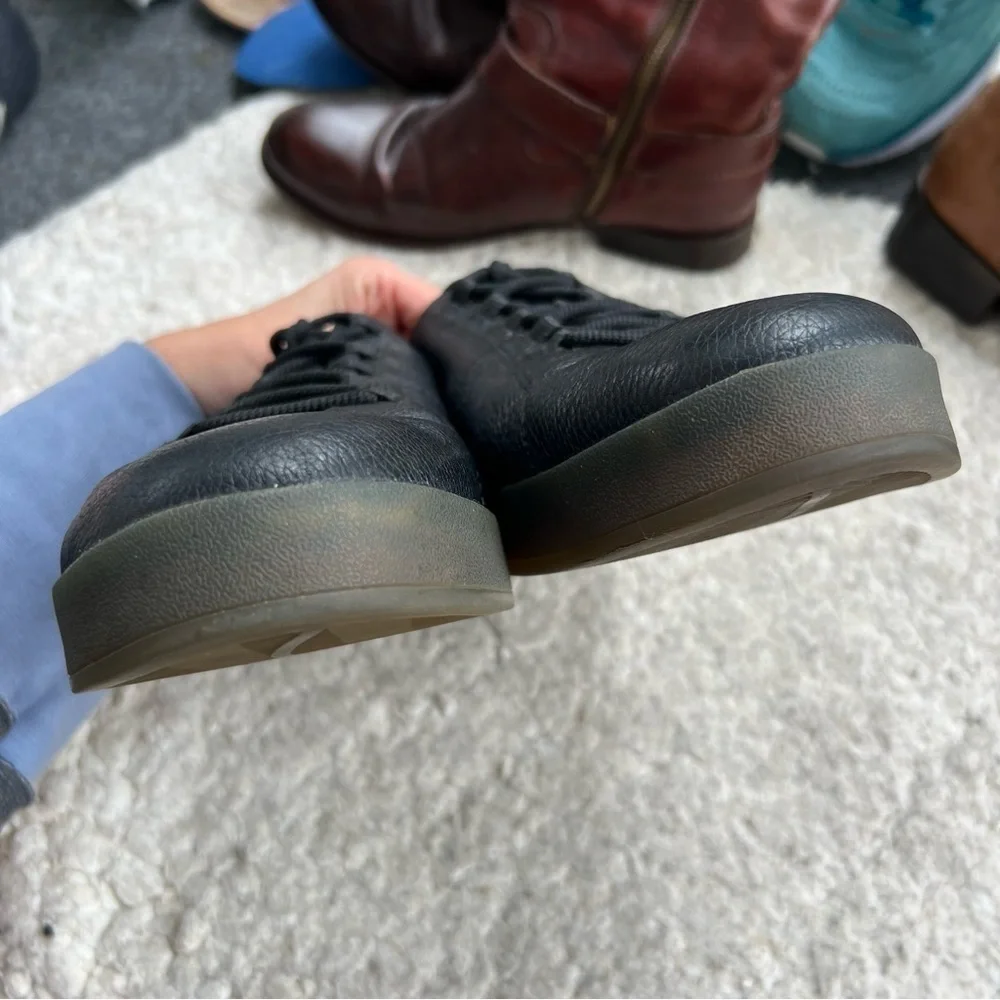 Dr. Scholl's Shoes Men's Pebble Black Leather Nikola Sneakers Size 12M - Picture 9 of 12